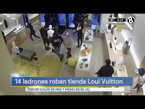 Ladrones roban tienda Loui Vuitton en Chicago