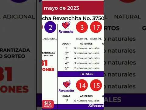 Resultados Melate Revancha Revanchita 31-05-2023 Sorteo #3750 #shorts