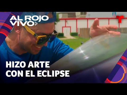 Artista aprovechó el eclipse solar total para crear insólita obra de arte en Texas