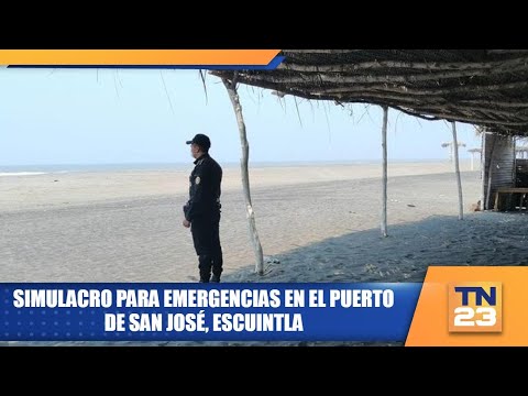 Simulacro para emergencias en el Puerto de San José, Escuintla