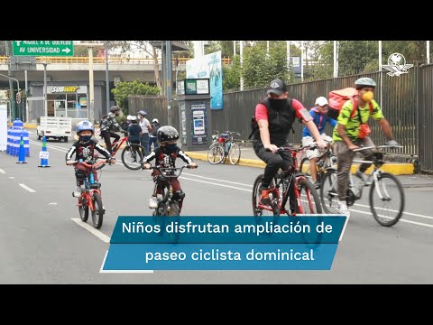 Se amplía paseo ciclista dominical de 32 a 50 km en CDMX