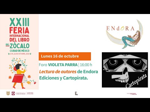 Lectura de autores de Endora Ediciones y Cartopirata.