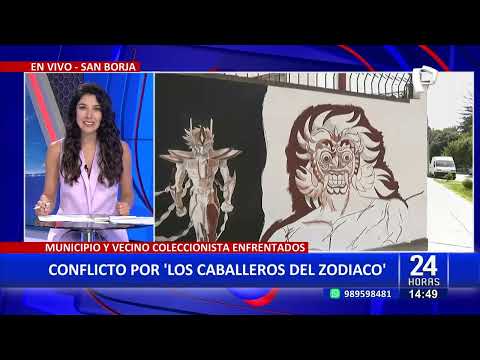 San Borja: Multan a vecino por pintar mural de Los Caballeros del Zodiaco en su vivienda
