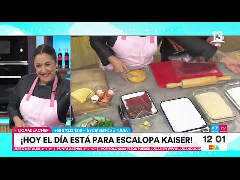 Escalopa kaiser: Camila chef explica preparación casera | Tu Día | Canal 13