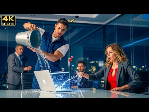 Alleinerziehender Vater kippt Wasser auf Laptop der Chefin–dann sieht sie, was wirklich passiert ist