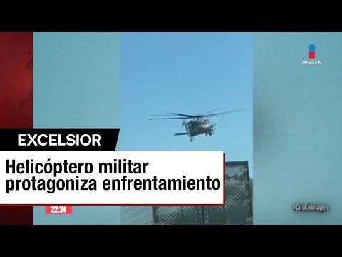 Helicóptero de la Marina se enfrenta a balazos con un convoy armado en Sinaloa