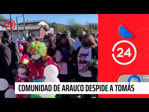 Comunidad de Arauco realiza masiva despedida a Tomás Bravo