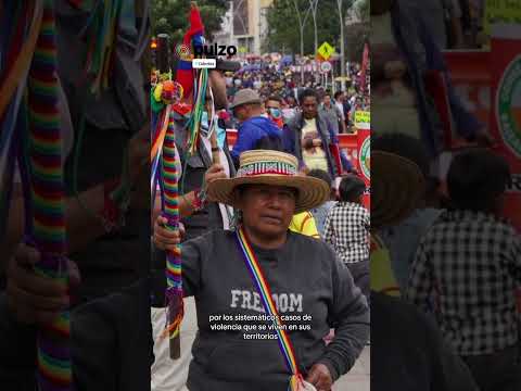 Indígenas llegaron a Bogotá para unirse a las marchas a favor del Gobierno Petro | Pulzo