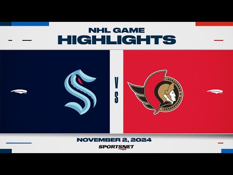 NHL Highlights | Kraken vs. Senators - November 2, 2024