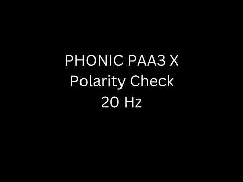 LowProfileAudioTH PHONICPAA3XPolarityCheck20Hz