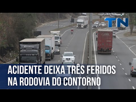 Acidente deixa três feridos na Rodovia do Contorno