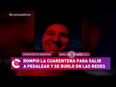 La indignación de Mónica Gutiérrez al ver el video de un ciclista violando la cuarentena