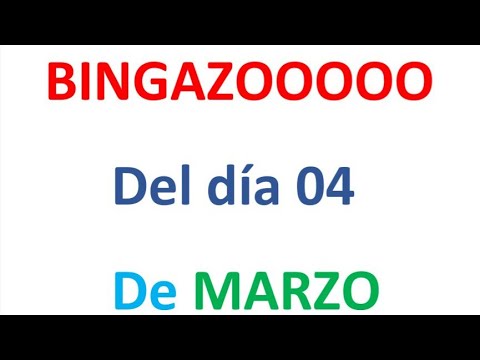 BINGO BINGO, del día 04 de MARZO, EL CAMPEÓN DE LOS NÚMEROS