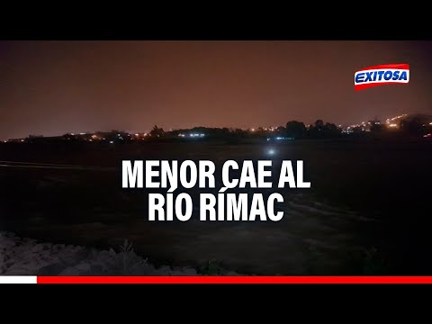 Menor cae el río Rímac en El Agustino: Bomberos y policías trabajan para recuperar sus restos
