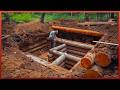 Man Builds 2-Room Log CABIN Underground  Start to Finish by @bushcraftua1.720p