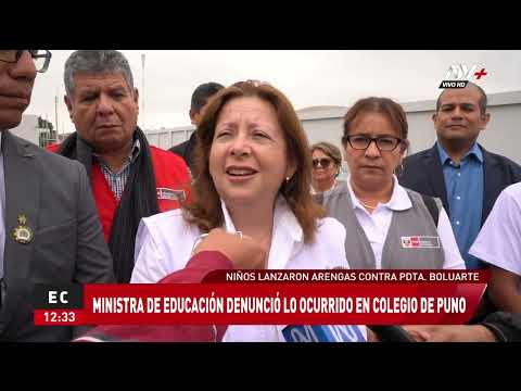 Ministra de Educación denunció que niños de colegio lanzaron arengas contra Dina Boluarte