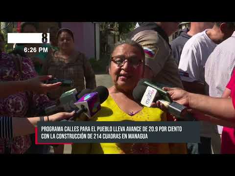Managua: Familias del Georgino Andrade inauguran 8 cuadras de calles asfaltadas - Nicaragua