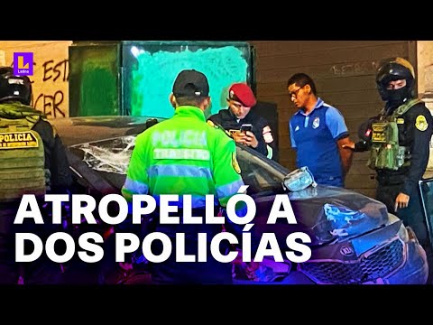 Atropelló a 2 policías motorizados en Cercado de Lima: El conductor está detenido