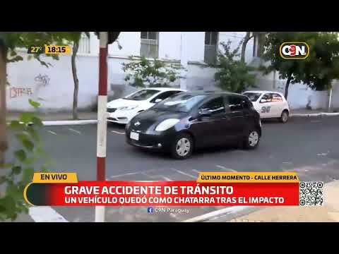 Grave accidente de tránsito en el microcentro de Asunción