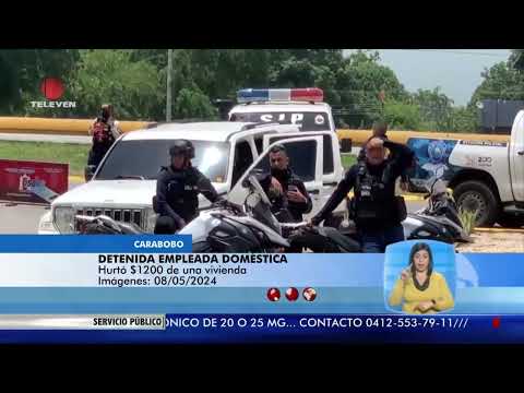 Detenida empleada que hurtó $1.200 en Carabobo - El Noticiero emisión meridiana 08/05/24