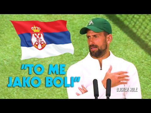 Novak Djokovic "Naravno da sam uz svoj narod!"