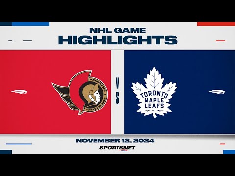 NHL Highlights | Senators vs. Maple Leafs - November 12, 2024