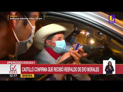 ? Pedro Castillo confirma que recibió respaldo de Evo Morales | Latina Noticias