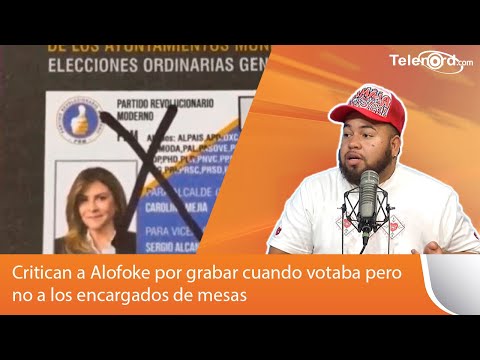 Critican a Alofoke por grabar cuando votaba pero no a los encargados de mesas dice Engels Lizardo
