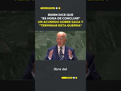 Biden dice que es hora de concluir un acuerdo sobre Gaza y terminar esta guerra #SHORTRPP