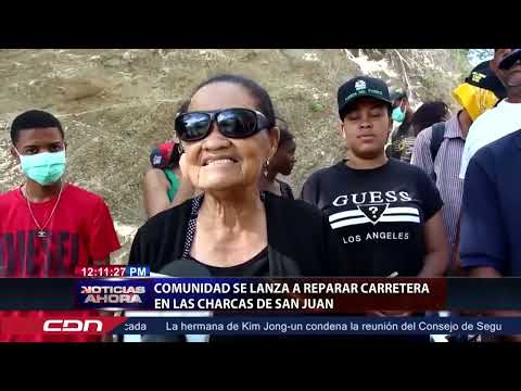 Comunidad se lanza a reparar carretera en Las Charcas de San Juan