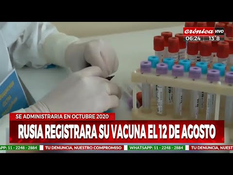 Alerta coronavirus: Rusia registrará su vacuna el 12 de agosto