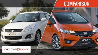 2015 Honda Jazz Vs Maruti Suzuki Swift | Comparison Video | CarDekho.com