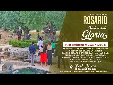 SANTO ROSARIO MEDITADO de hoy Domingo (Misterios Gloriosos) en DIRECTO desde PRADO NUEVO a las 17 h.