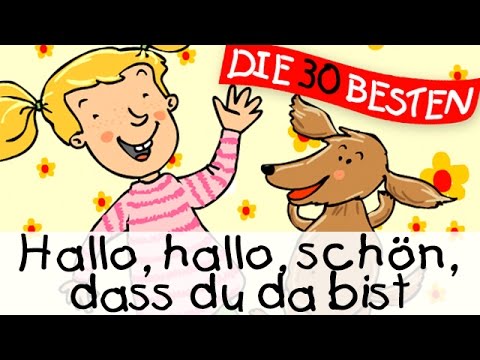 🏞️ Hallo Hallo schön dass du da bist - Bewegungslieder zum Mitsingen || Kinderlieder