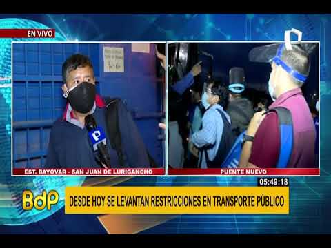 Metro de Lima: desde hoy se levantan restricciones del transporte público