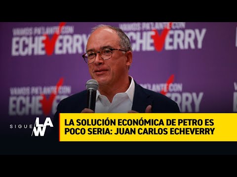 El precandidato Juan Carlos Echeverry habla de sus ideas y propuestas para llegar a la Presidencia