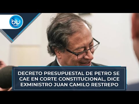 Decreto presupuestal de Petro se cae en Corte Constitucional, dice exministro Juan Camilo Restrepo