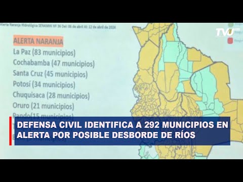 DEFENSA CIVIL IDENTIFICA A 292 MUNICIPIOS EN ALERTA POR POSIBLE DESBORDE DE RÍOS