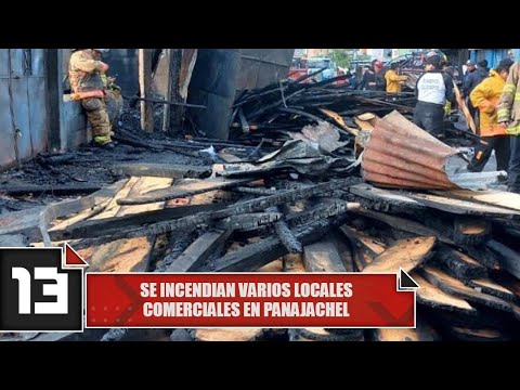 Se incendian varios locales comerciales en Panajachel