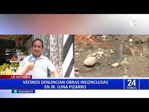 La Victoria: vecinos y comerciantes perjudicados por obras inconclusas en jirón Luna Pizarro