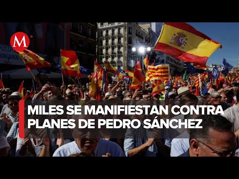 Protestas masivas en Madrid contra amnistía a separatistas catalanes