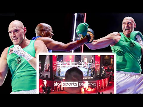 Fury looking LOOSE in southpaw with Usyk watching! ⚡ | Full Tyson Fury media workout
