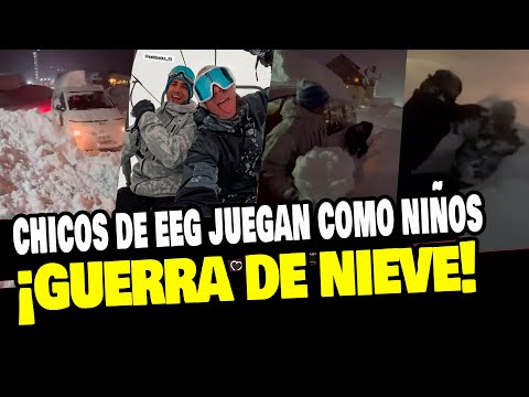 EEG: CHICOS DE ESTO ES GUERRA SE LANZAN BOLAS DE NIEVE EN VALLE NEVADO