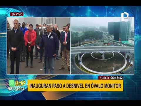 Se aliviará el tráfico: alcalde de Lima inaugura paso a desnivel en óvalo Monitor de Surco
