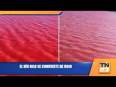 El río Nilo se convierte de rojo