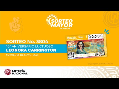 Sorteo Mayor No. 3804, celebramos el “10º Aniversario Luctuoso de Leonora Carrington”.