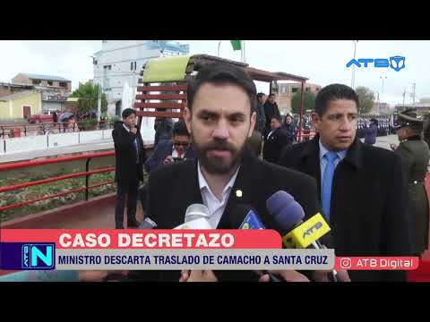 Del Castillo descarta que Camacho sea trasladado a Santa Cruz