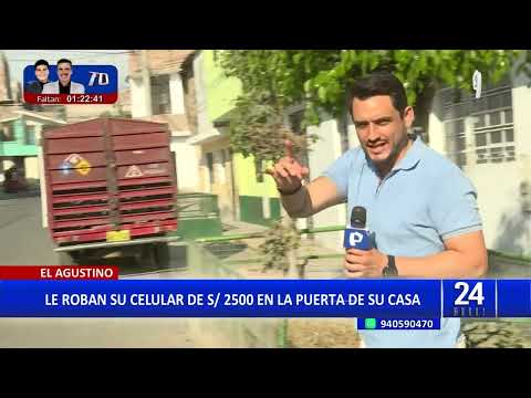Joven sufre robo de su celular de alta gama en calle de El Agustino