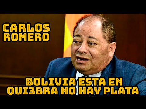 CARLOS ROMERO DENUNCIA BOLIVIA ESTA EN CRISIS ECONOMICA