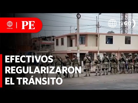 Policías y militares resguardan tránsito en la Panamericana Sur | Primera Edición (HOY)